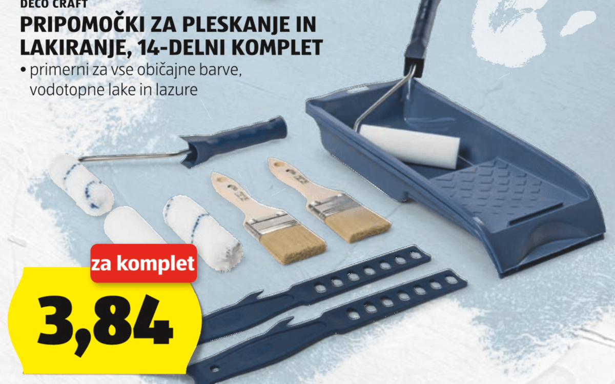 Deco Craft Pripomočki za pleskanje in lakiranje 1 komplet - Akcija v trgovini Hofer