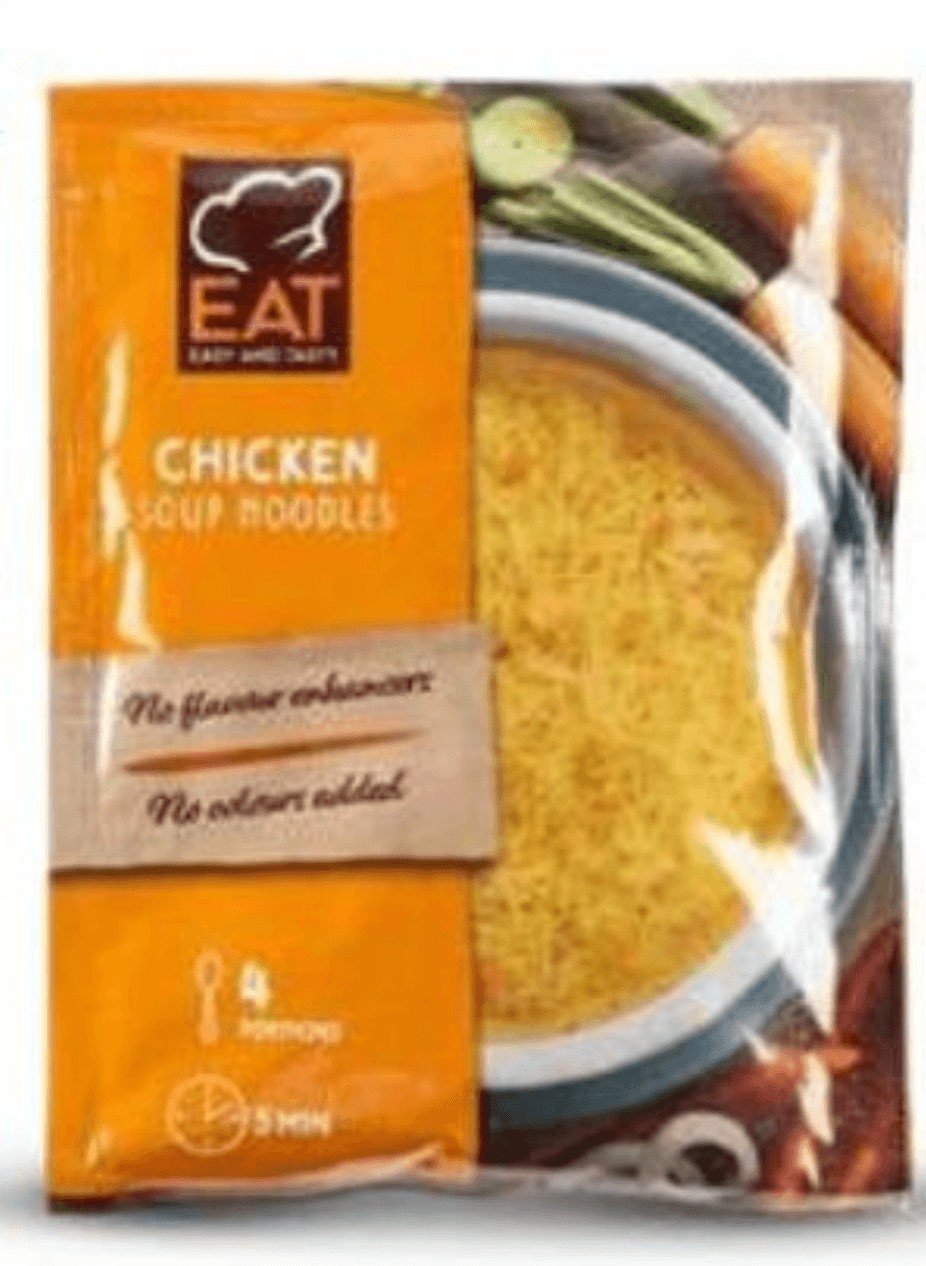 EAT Piščančja juha z rezanci 65 g - Akcija v trgovini Eurospin