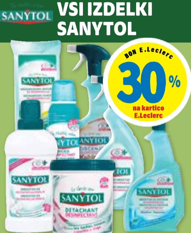 Vsi izdelki Sanytol - Akcija v trgovini E.Leclerc