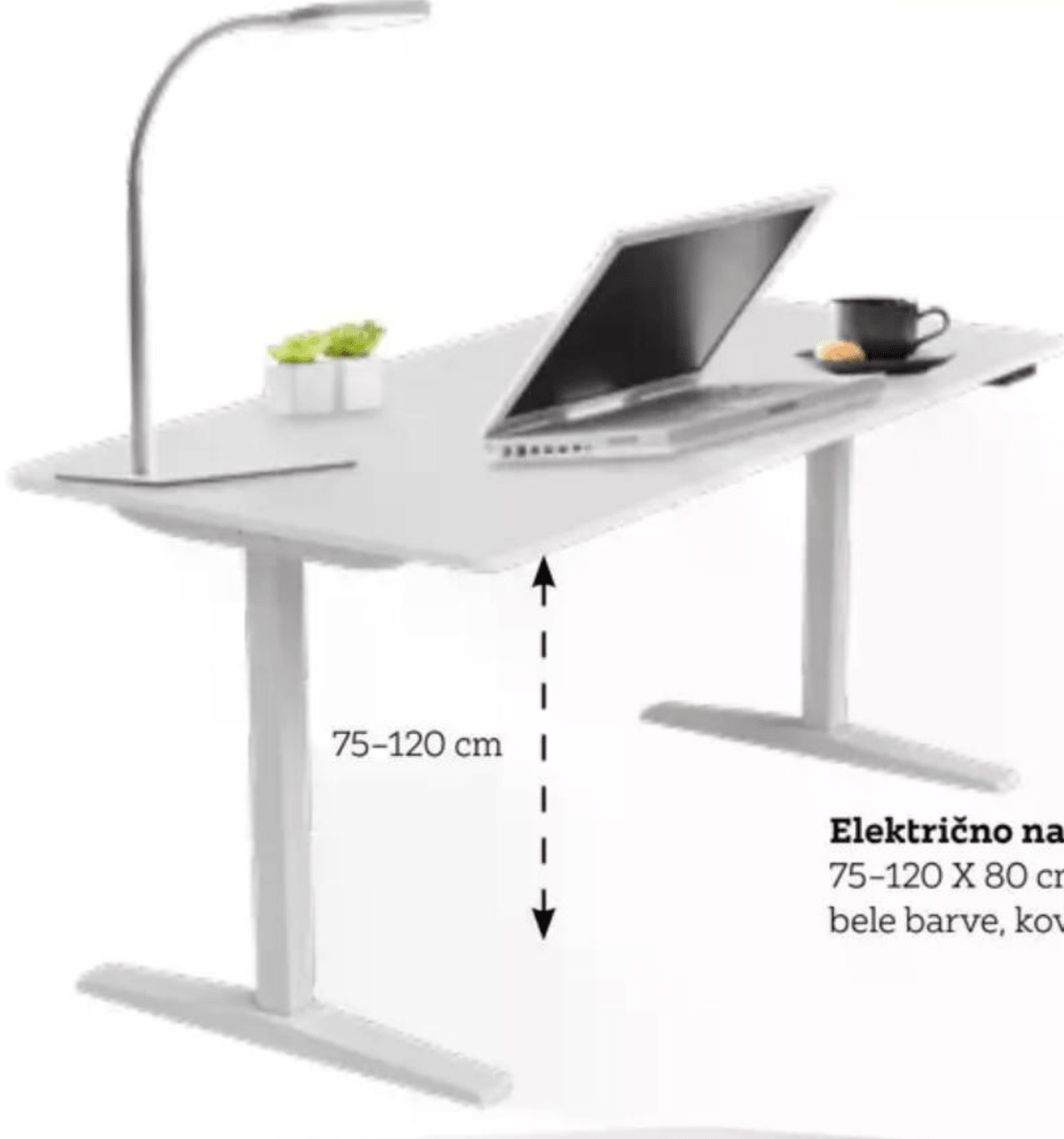 Električno nastavljiva dvižna miza carryhome. - Akcija v trgovini Lesnina