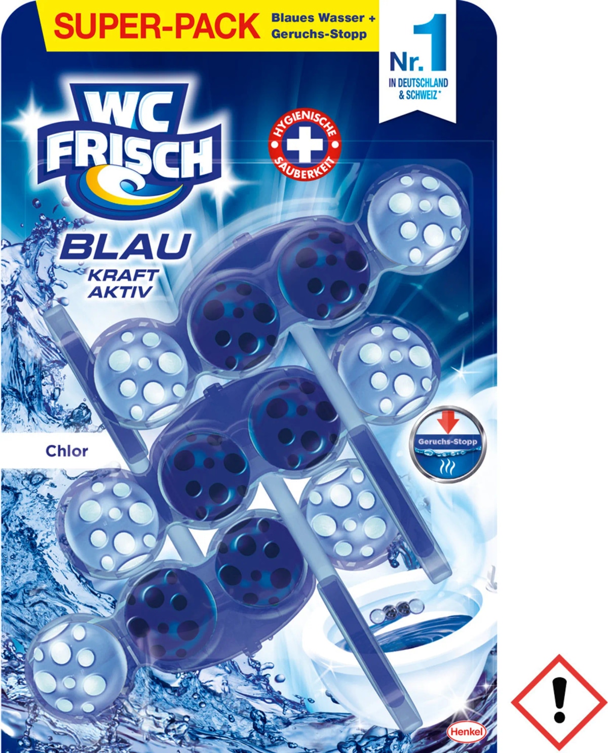 WC Frisch Kraft Aktiv Trio obešanka za WC školjko 3 kos - Akcija v trgovini Mueller