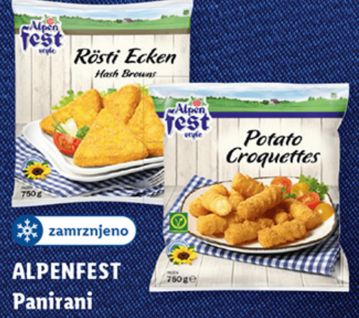 Alpenfest Panirani krompirjevi prigrizki 750 g - Akcija v trgovini Lidl