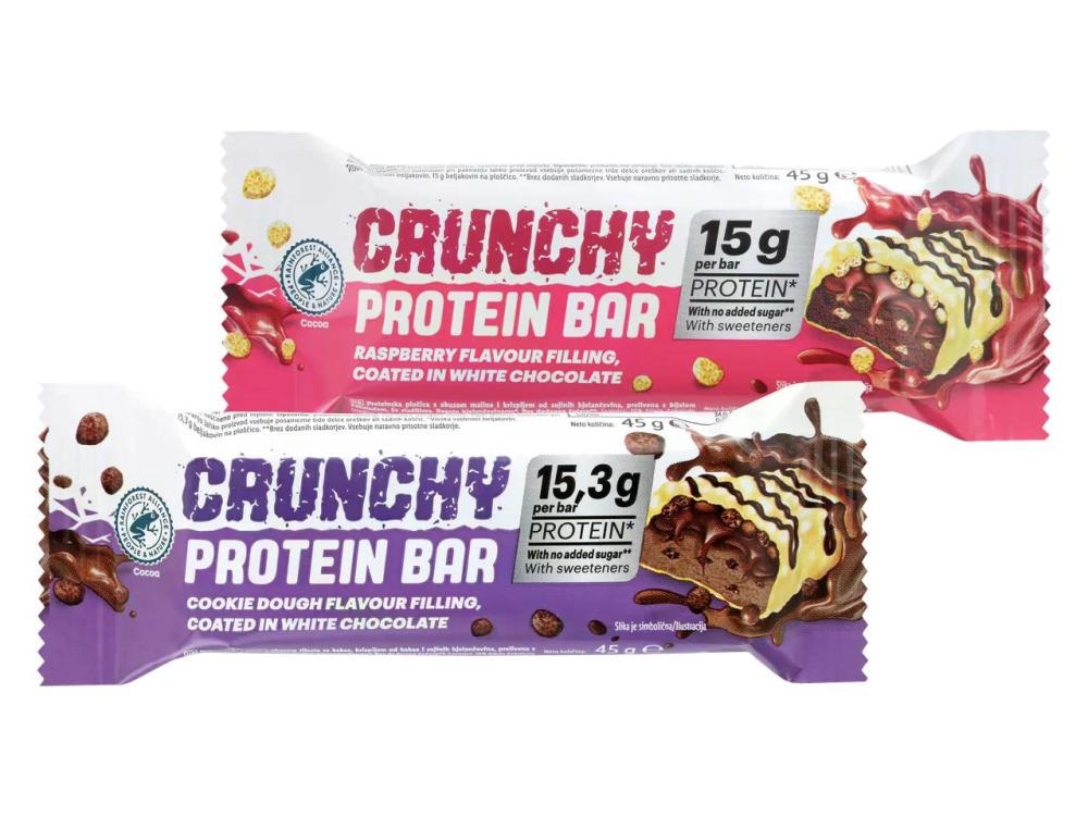 Crunchy Proteinska ploščica 45 g - Akcija v trgovini Lidl