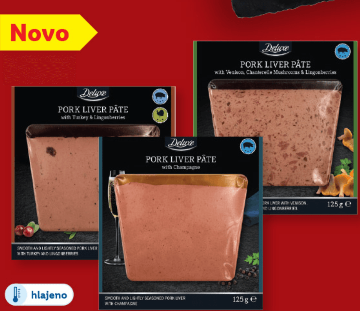 Deluxe Jetrna pašteta 125 g - Akcija v trgovini Lidl