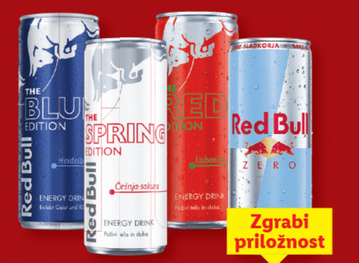 Red Bull Energijski napitek 250 ml - Akcija v trgovini Lidl