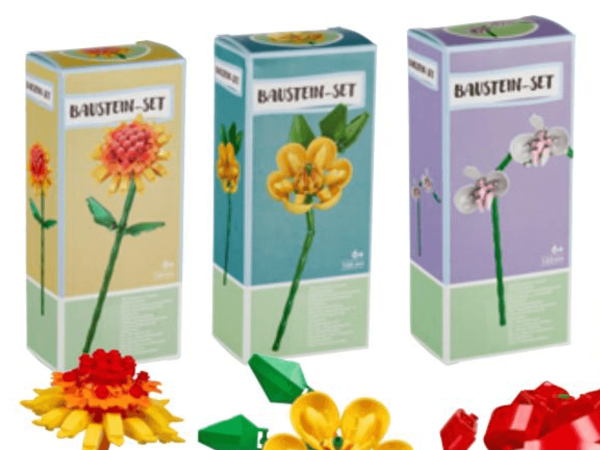 Komplet kock, roža BAUSTEIN-SET - Akcija v trgovini Tedi