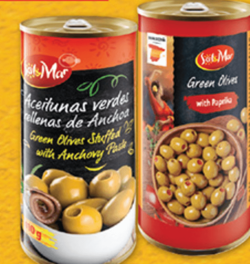 SOL&MAR Zelene olive "Manzanilla" 410/425ml - Akcija v trgovini Lidl