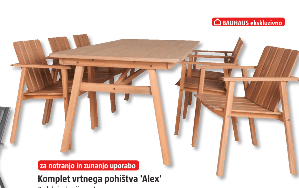 Komplet vrtnega pohištva 'Alex' - Akcija v trgovini Bauhaus