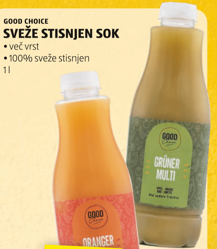 Good Choice sveže stisnjen sok 1 l Akcija v trgovini Hofer