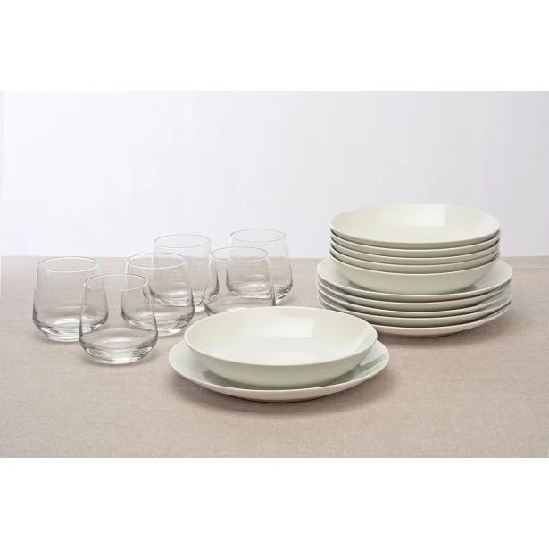 Garnitura krožnikov Tognana Metropol Bianco 18-delna - Akcija v trgovini Merkur