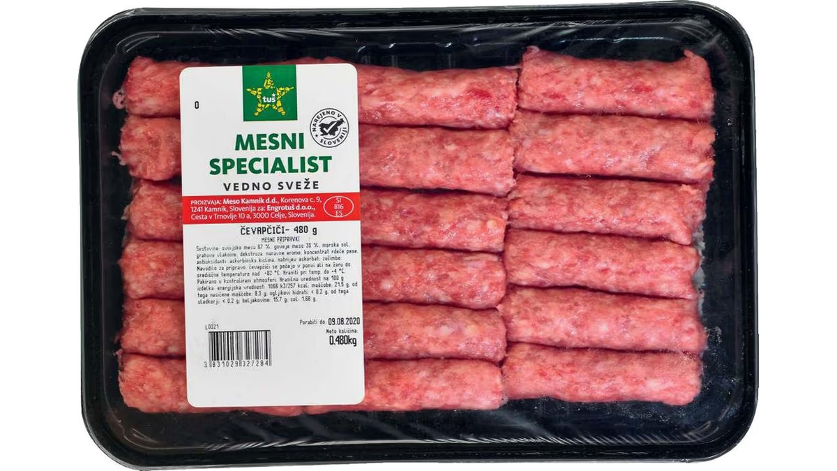 ČEVAPČIČI 480 g Tuš - Akcija v trgovini Tuš