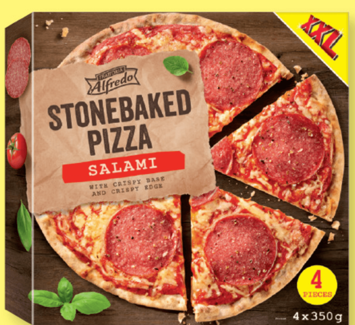 Trattoria Alfredo Pica s salamo 4 x 350 g - Akcija v trgovini Lidl