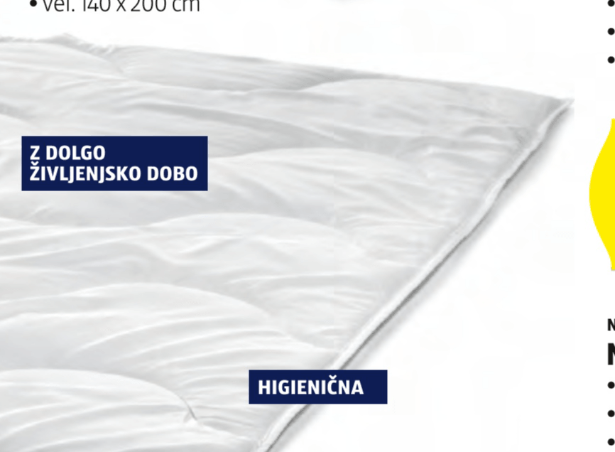 Odeja NOVITESSE - Akcija v trgovini Hofer