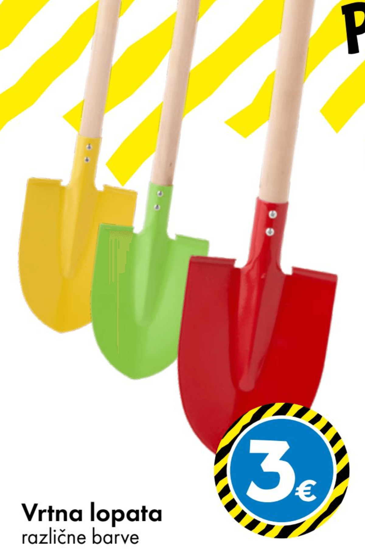 Vrtna lopata - Akcija v trgovini Tedi