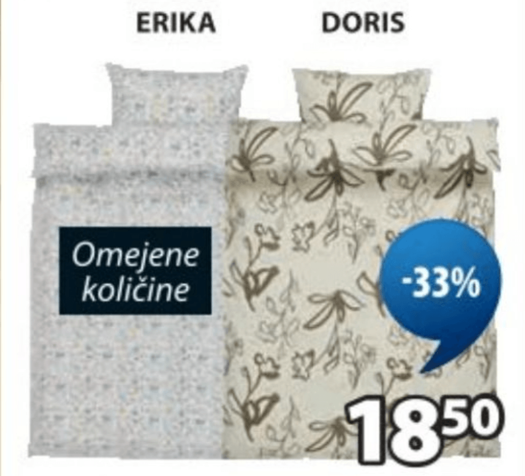 Posteljnina 140x200+50x70/75 cm - Akcija v trgovini Jysk