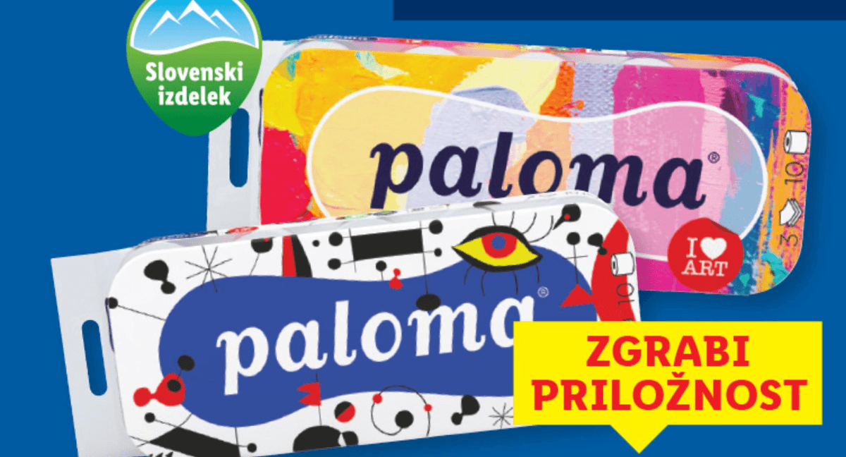 Paloma Toaletni papir „I Love Art" 10 rolic - Akcija v trgovini Lidl