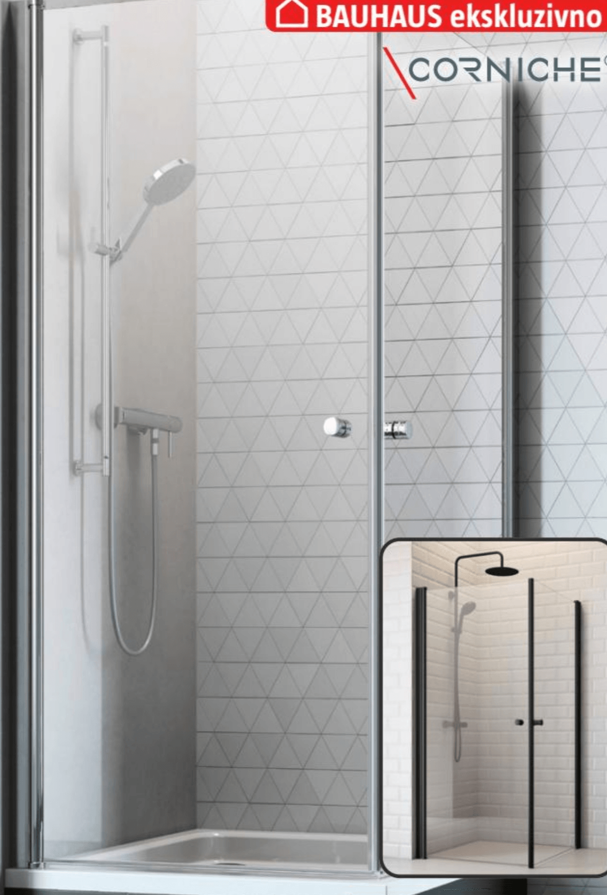 Kvadratna pršna kabina 'Light' - Akcija v trgovini Bauhaus
