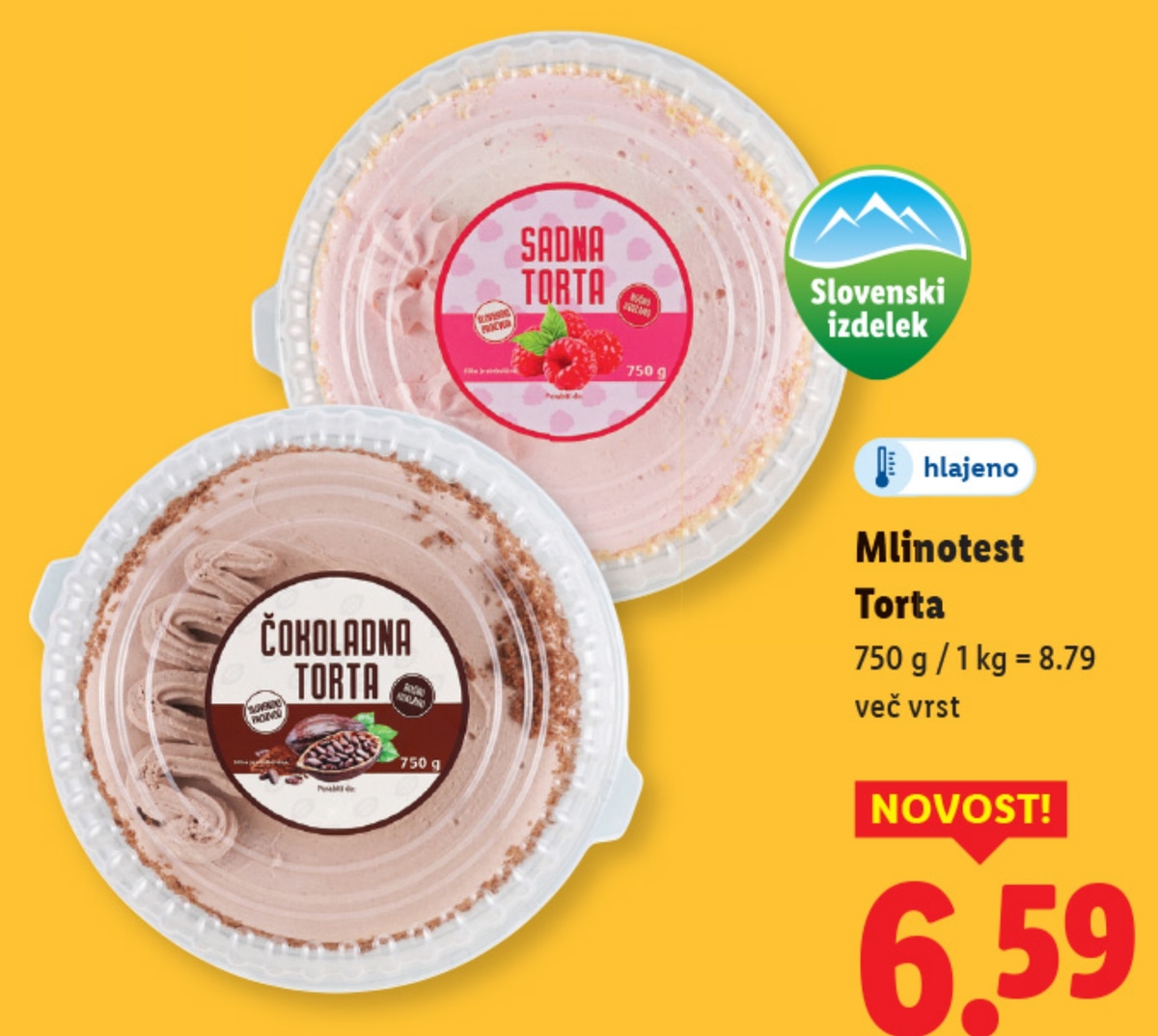 Mlinotest Torta 750 g - Akcija v trgovini Lidl