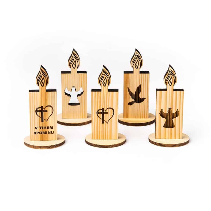 Lesene sveče - Akcija v trgovini Jager