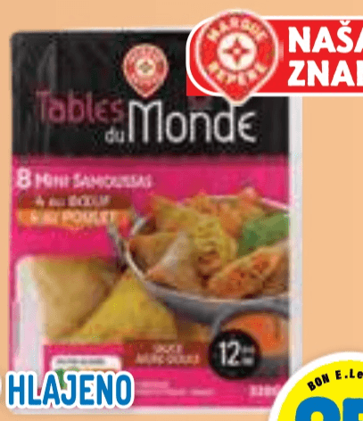 Samosa z govedino in piščancem Tables du Monde 200 g - Akcija v trgovini E.Leclerc