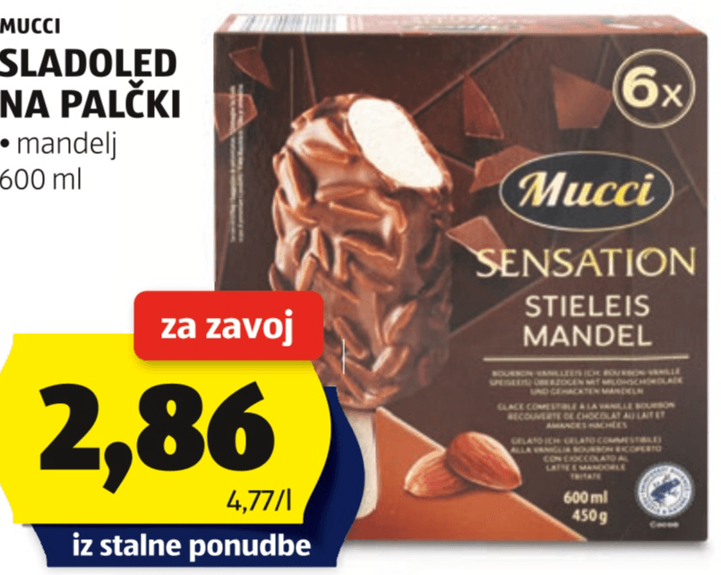 Mucci Sladoled na Palčki 600 ml - Akcija v trgovini Hofer