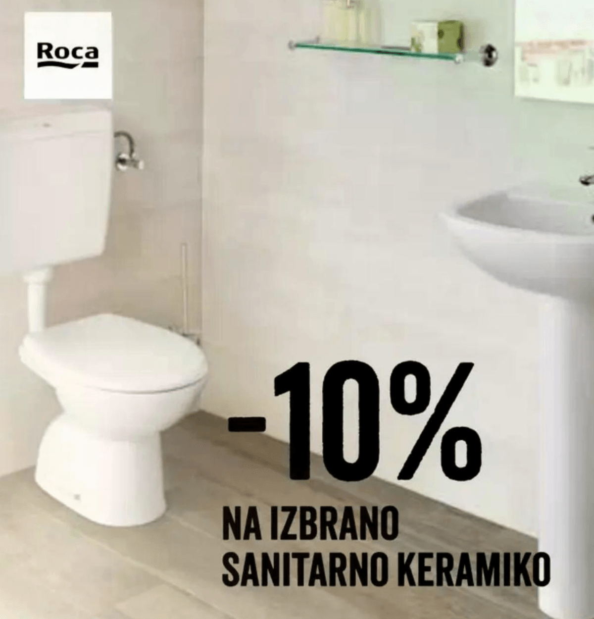 Sanitarna keramika Roca - Akcija v trgovini Pevex