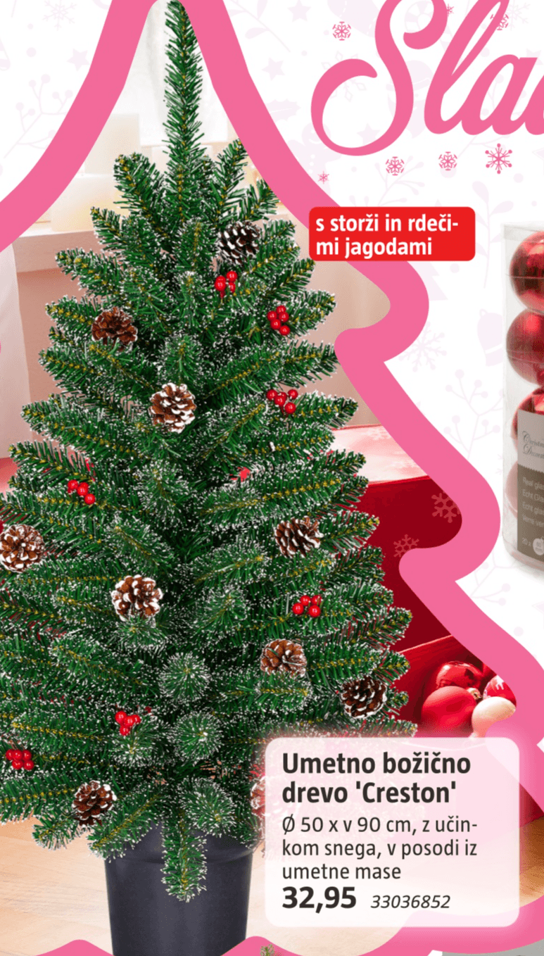 Umetno božično drevo 'Creston' - Akcija v trgovini Bauhaus