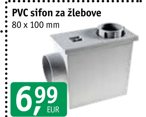 PVC sifon za žlebove - Akcija v trgovini Jager