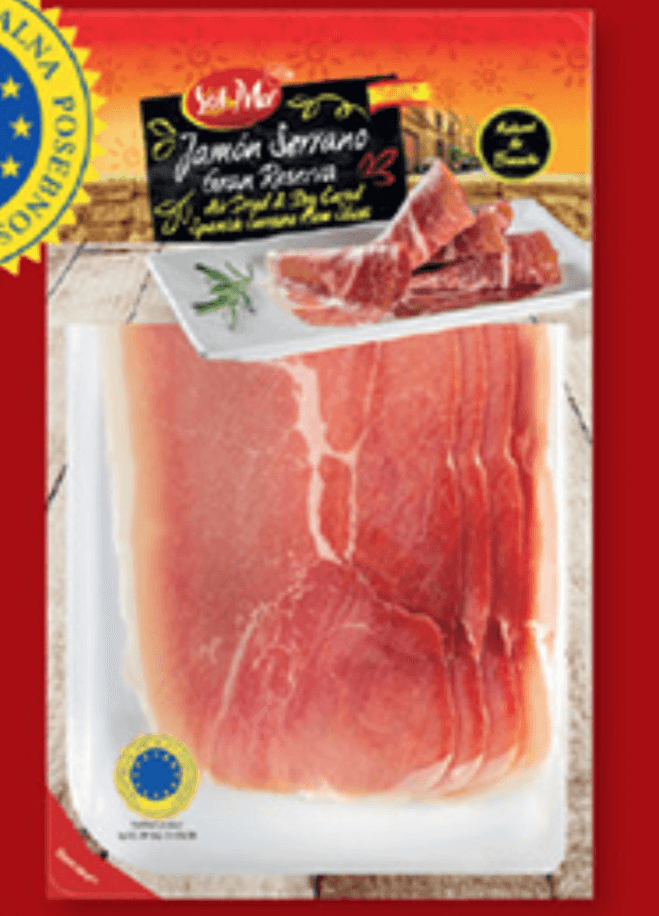 SOL&MAR Pršut "Jamon Serrano Gran Reserva" 70 g - Akcija v trgovini Lidl