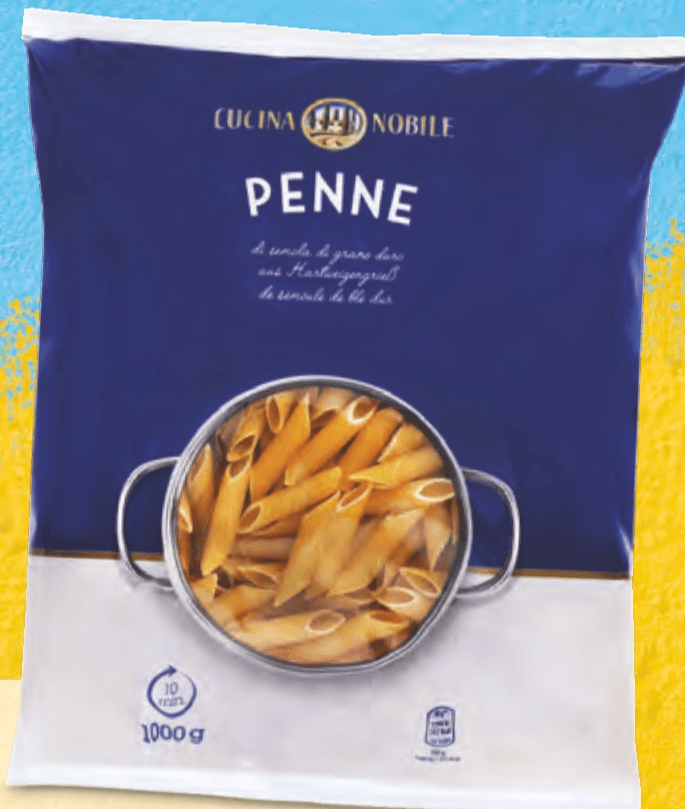 Penne 1 kg CUCINA NOBILE - Akcija v trgovini Hofer