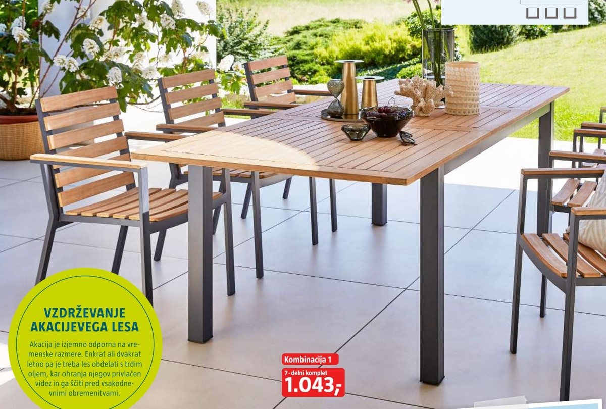 Sunfun Carina vrtna garnitura 7-delni komplet - Akcija v trgovini Bauhaus