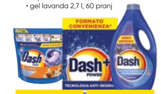 Dash Detergent za strojno pranje perila 3,3 kg / 66 pranj, 44/1, 2,7 l / 60 pranj - Akcija v trgovini Tuš