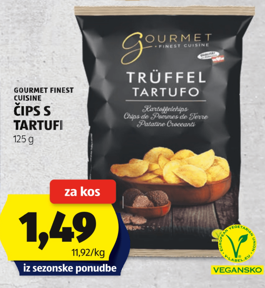 Gourmet Finest Cuisine Čips s tartufi 125 g - Akcija v trgovini Hofer