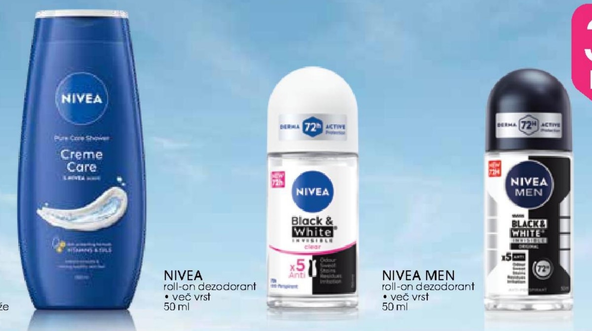 NIVEA gel za prhanje - Akcija v trgovini Tuš