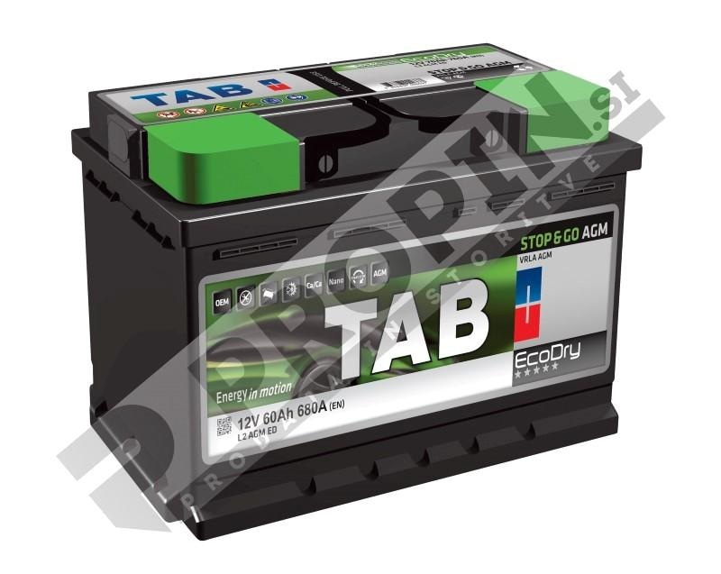 Akumulatorji TAB Stop&Go AGM 60 Ah - Akcija v trgovini Jager