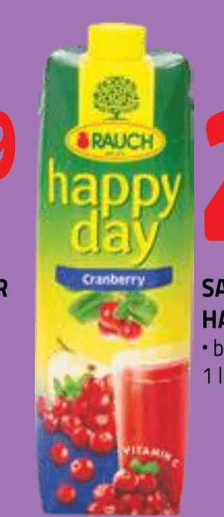 Sadna pijača Happy Day 1 l - Akcija v trgovini E.Leclerc