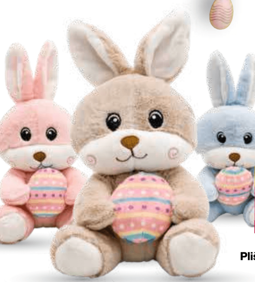 Plišasta igrača zajček 14 cm - Akcija v trgovini Mercator