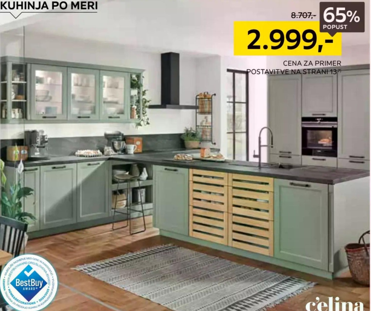 Kuhinja po meri Celina - Akcija v trgovini Lesnina