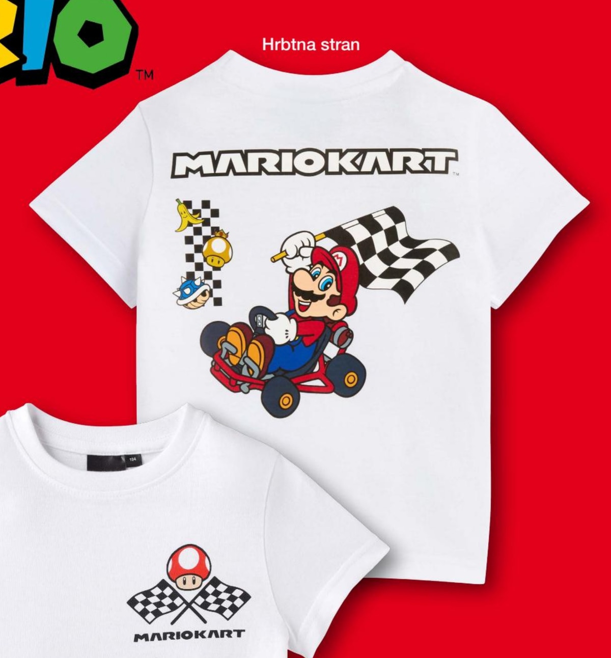 Otroška majica kratek rokav Mario Kart - Akcija v trgovini Kik