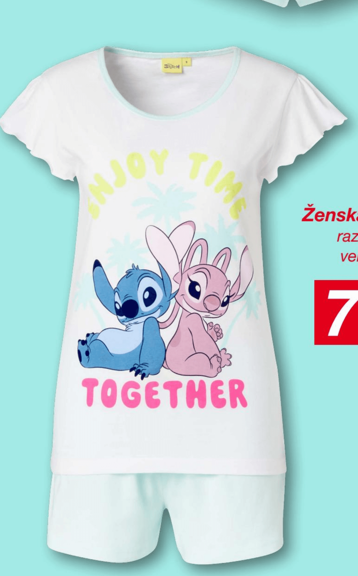 Ženska pižama Disney Stitch - Akcija v trgovini Kik
