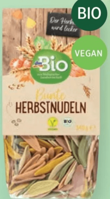 dmBio barvite jesenske testenine 340 g - Akcija v trgovini Dm