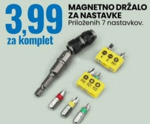 Magnetno držalo za nastavke - Akcija v trgovini Eurospin