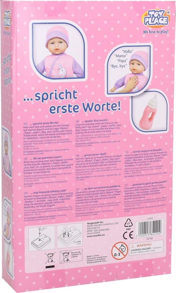 Toy Place Punčka Spregovori Prve Besede - Akcija v trgovini Mueller