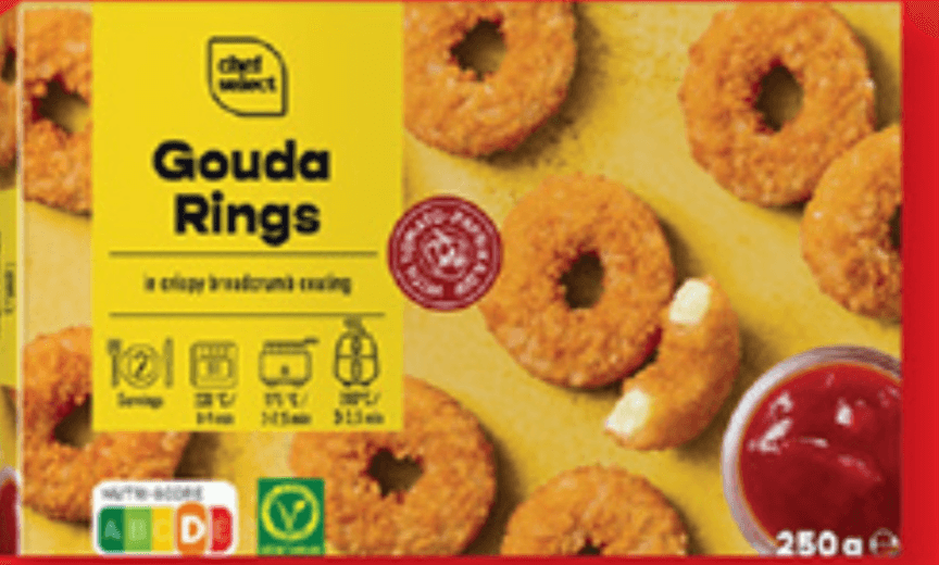 CHEF SELECT Obročki iz sira gavda 250 g - Akcija v trgovini Lidl