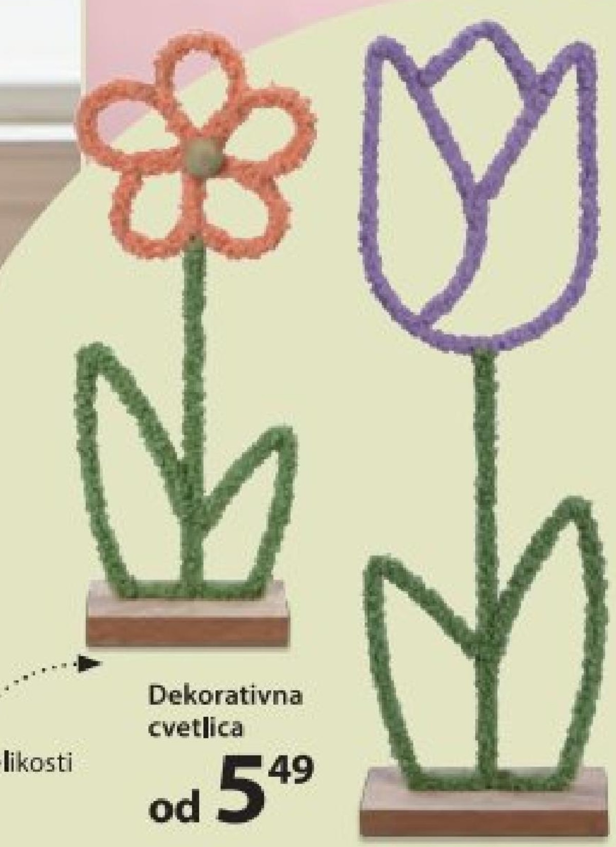 Dekorativna cvetlica 2 velikosti - Akcija v trgovini NKD