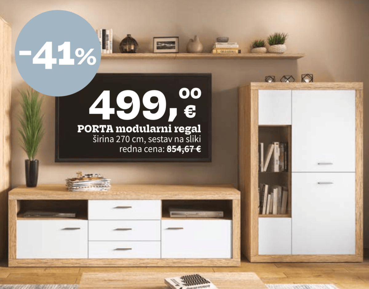 PORTA modularni regal - Akcija v trgovini Prima