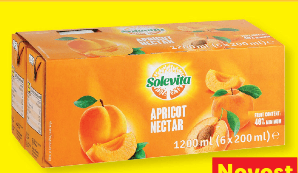 Solevita Sadni nektar marelica 6 x 200 ml - Akcija v trgovini Lidl