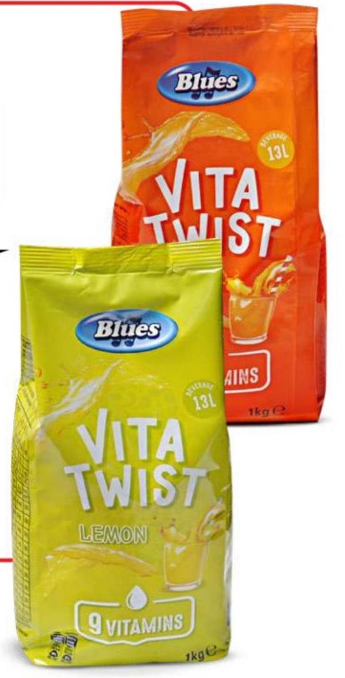 Pripravek za vitaminski napitek Pomaranča/Limona 1 kg Blues - Akcija v trgovini Eurospin