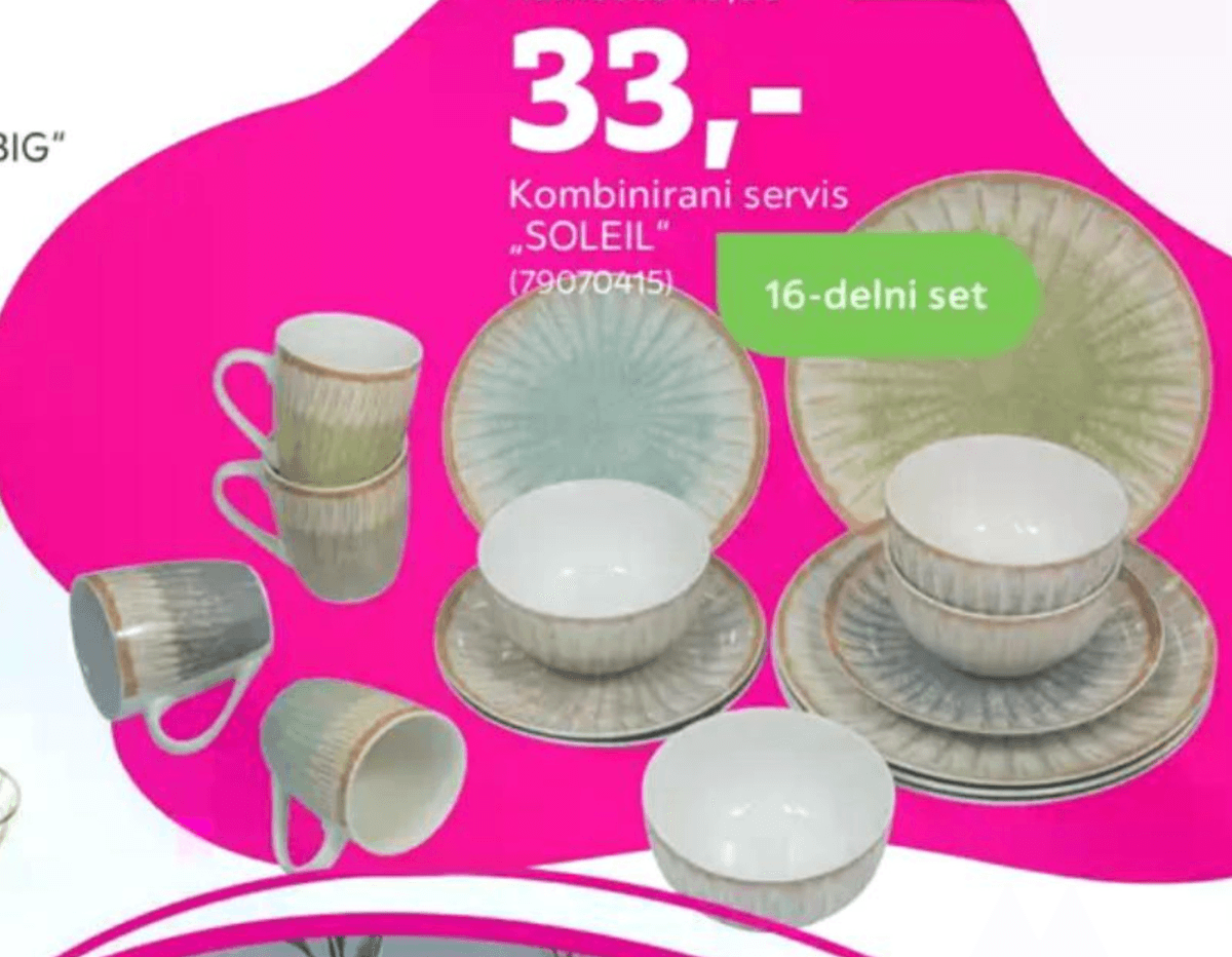 Kombinirani servis „SOLEIL" 16-delni set - Akcija v trgovini Mömax