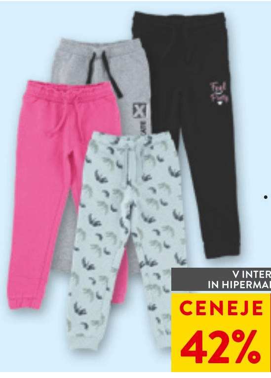Otroške hlače za šport in prosti čas - Akcija v trgovini Spar